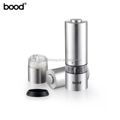 China Sustainable electric stainless steel salt and pepper grinder/salt and pepper grinder for sale