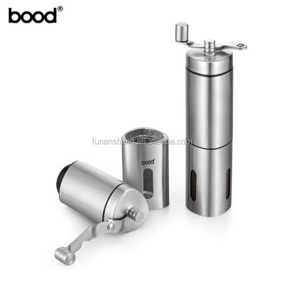 China Commercial Portable Manual Coffee Grinder with Folding Handle Burr Triangular Prism Shaped /New Design Stainless Steel Ceramic Coffee Grinder for sale