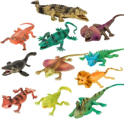 China Wholesale Wild Animals Toy Model High Quality TPR Reptile Wild Animals Toys Plastic Wild Animals Lizard Figure Model for sale