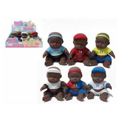 China Changeable Promotion 6 PCS Different Black Baby Clothing 8.5 Inch Doll for sale