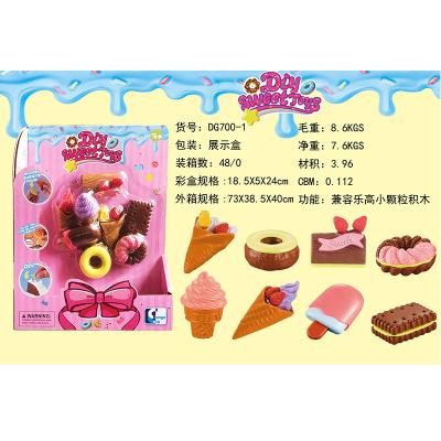 China 2021 New DIY Item Amazon Candy Block Building Block Toy Kitchen Set For Girls Educational Sets for sale