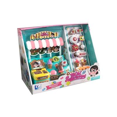 China 2021 New Item Toy Mini Supermarket Girls Pretend Toy Shopping Game Set For Children 42.5X21X31.5CM for sale