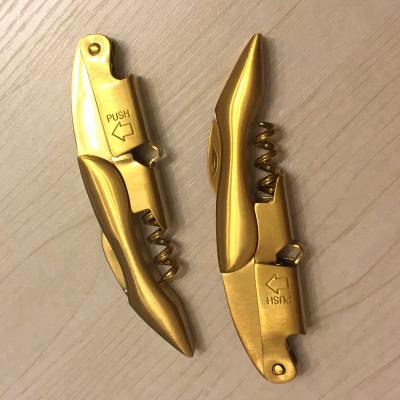 China High Quality Viable Unique Gold Metal Wine Corkscrew for sale