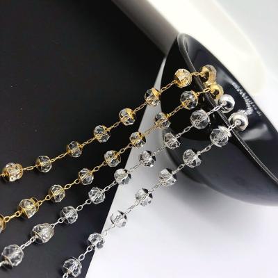 China DIY Jewelry Accessories Environmental Friendly Hot Selling Pure Copper Color Preserving Plating European and Korean Crystal Beads for sale