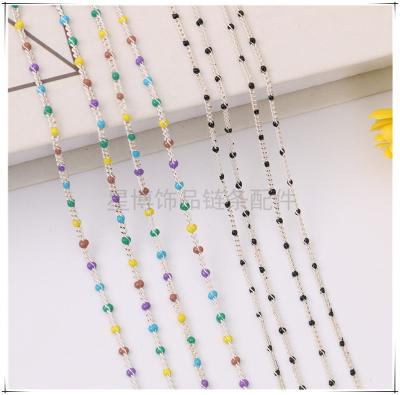 China Environmentally Friendly Hot Selling White Color Alloy Bead Chain DIY Decorative Handmade Accessories for sale