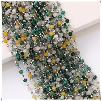 China Environmental Friendly Popular DIY Beaded Chain Accessories Colors Pearl Alloy Chain Accessories Decorative Chain for sale