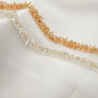 China Environmental Friendly Hot Selling 18K Color Preserving Wheat Ear DIY Crystal Necklace Accessories for sale