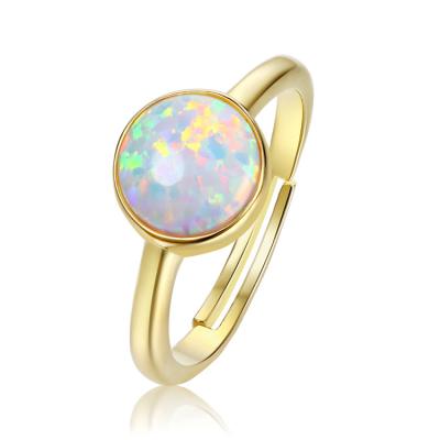 China Quality Tiny Opal Ring Gemstone Ring Import and Export Jewelry for sale