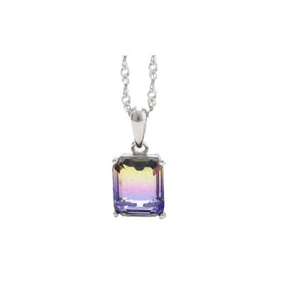 China Ametrine 925 Color Romantic Amazing Multi Luxury Synthetic Silver Jewelry Set Pendant Necklace for sale