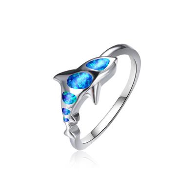 China Cute Creative Flip Shape Design Fire Opal Brass Ring Fashion Costume Jewelry for sale