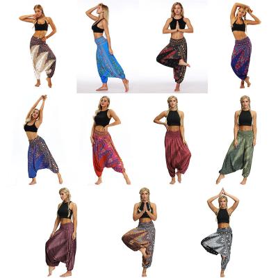 China 2021 viable new hot-selling 10 color beam-foot lantern pants printed leisure fitness women's yoga pants for sale