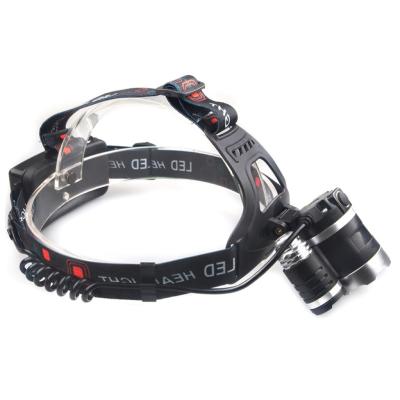 China Promotional Super Bright T6 18650 Camping Lamp Rechargeable Headlamp Head 3pcs 4 Modes Waterproof Led Headlamp for sale