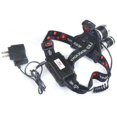 China Camping Head 3pcs Super Bright 18650 Lamp T6 Rechargeable 4 Modes Waterproof Led Convoy Headlamp for sale