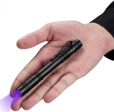 China Hot Sales Aluminum Alloy Pocket Mini LED UV Pen Flashlight Torch 365nm UV Penlight 3W UV Flashlight Profession for sale