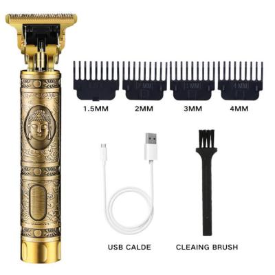 China Right Handed Professional Adjustable Electric Men's Scissor Trimmer Golden Professional Hair Clipper Hair Clipper for sale