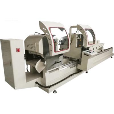 China Building material shops double head precision cutting saw window and door making machine for aluminum profile and upvc window for sale