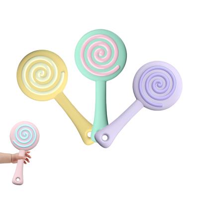 China 2022 Food Grade Silicone Material Safe Baby Teethers Toy Lollipop Toy Teethers Babi Silicon Wrist Molar Teether for Soothing Babies Newborn for sale