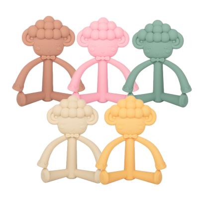 China Animal Molar Toy Teethers Babi Silicon Teether Sheep Teether Food Grade Silicone Food Safe Wrist Baby Toys Material for Soothe Babies Newborn for sale