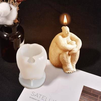 China Hot Selling Handmade Silicone 3D Portrait Candle Mols Viable For Aromatherapy Plaster Candles Making Wax Molds DIY Soap Cake Mold Tool for sale