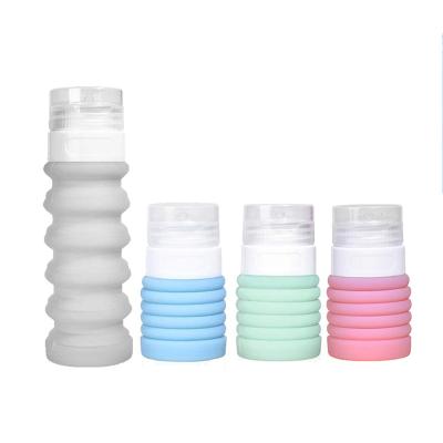 China Easy To Carry 88ML BPA Free Collapsible Travel Size Shampoo Bottles Collapsible Silicon Reusable Sports Squeeze Silicone Travel Bottle for sale