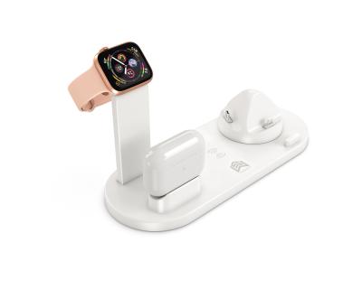 China 10W Qi Mobile Phone Charging Station Dock Fast Charging Stand 3 in 1 Wireless Charger for iPhone Airpods Samsung for sale