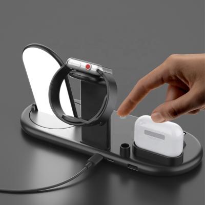 China Cell Phone Nuevo 2020 10W For Airpods Qi Estacion de carga Para de Soporte de muelle Cargador de movil de telefono de Airpods Qi en 4 en 4 C for sale