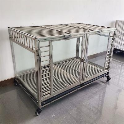 China Excellent Quality Breathable And Strong Double Door Dog Kennel Single Layer Pet Stackable Dog Cage Kennel for sale