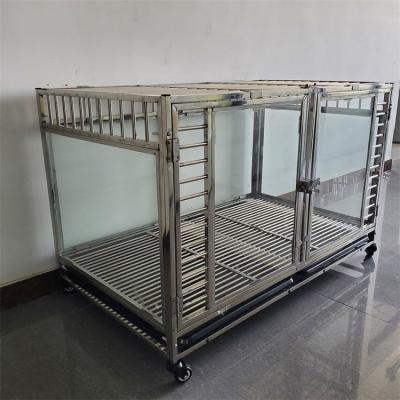 China Breathable Single Layer Double Door Customizable Visibility It Can Move Pet Display Kennel Dog Cage For Sale for sale