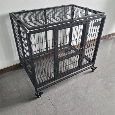 China Customizable Double Door Iron Metal Dog Cage Breathable Single Layer Outdoor Large Kennel Cage for sale