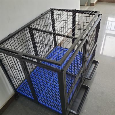 China Customizable Foldable Double Door Dog Crate Transport Breathable Single Layer Luxury Large Dog Cage for sale