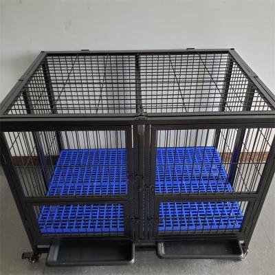 China Customizable Foldable Double Door Dog Crate Transport Breathable Single Layer Luxury Large Dog Cage for sale