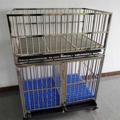 China Breathable Customizable Collapsible Outdoor Dog Cage Double Layer Stainless Steel Dog Houses Intimate Xxl for sale