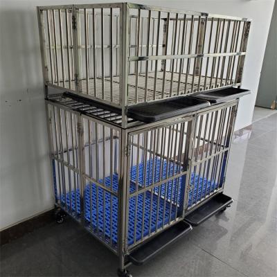 China Factory Direct Sales Customized Breathable Dog Cage Stainless Steel Folding Dog Cage On Sale for sale