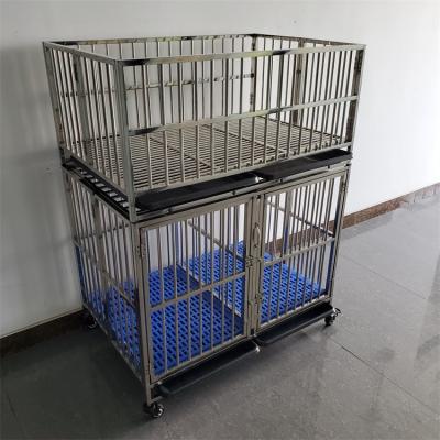 China Factory Direct Sales Breathable Wholesale Dog Cage With Wheels Portable Folding Luxury Dog Cage for sale