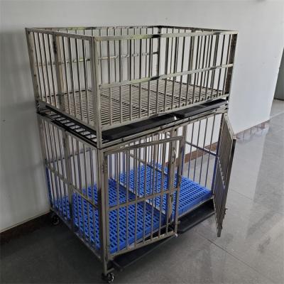 China Wholesale Customization Double Layer Breathable Outdoor Stackable Large Dog Cage High Quality Dog Cage for sale