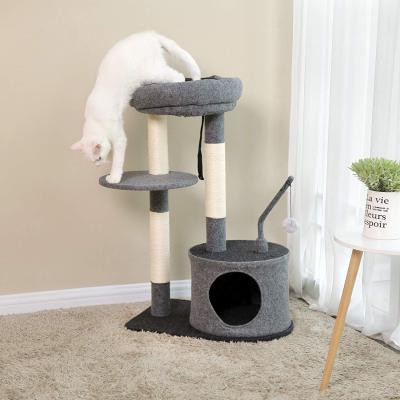 China Sustainable Customizable Wholesale Cat Tree With Protection Handmade Luxury Unique Cute Cat Tree for sale