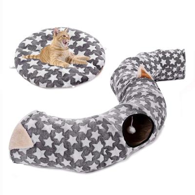 China Wholesale Viable Collapsible Cat Kitten Tunnel Customization Toy Game Cat Scratcher Tunnel for sale