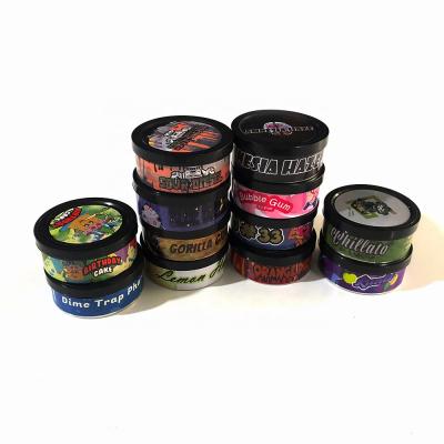 China Food 100ml 3.5 Gram 3.5g Pressitin Tuna Tin Cans With Custom Labels Smell Proof Tin Can Herb Cans And Plastic Lid for sale