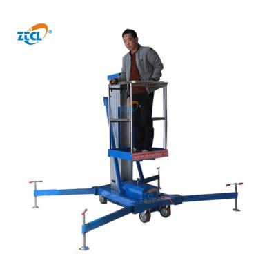 China Aerial Work 10m Aerial Work Platform Manual Aluminum Alloy Lift Platform Home Lifter for sale