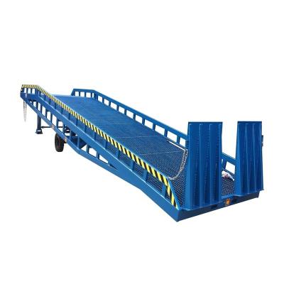 China 6-15 Ton Adjusted Hydraulic Towable Dock Manual Container Loading Platform Cargo Handling Auxiliary Equipment Mobile Container Loading Platform for sale