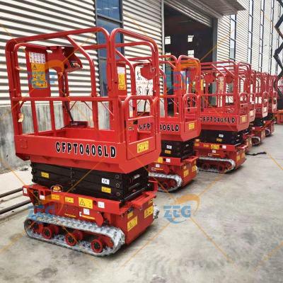 China Full-automation Electric Pile Self-Propelled Scissor Lift Hydraulic Tracked Crawler Scissor Lift for sale