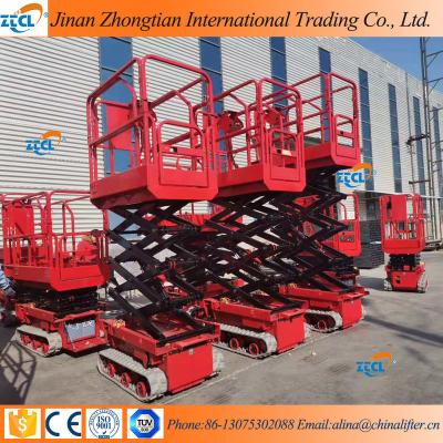 China Full-automation 6m 8m crawler scissor lift self-propelled track type scissor lifts for sale