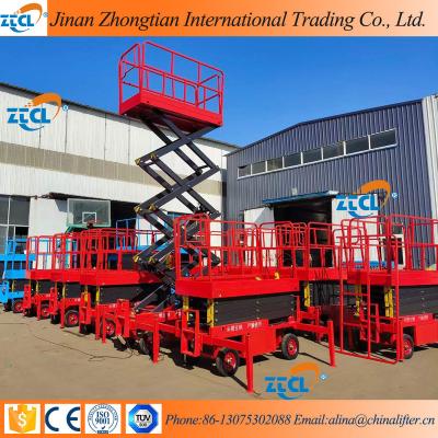 China Used to lift workers to higher places for maintenance work mobile aerial platform hydraulic electric scissor lift platform for sale