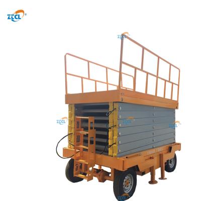 China Maintenance CE ISO ZTSJY Mobile Electric Hydraulic Scissor Lift Tables Man Construction Lift for sale