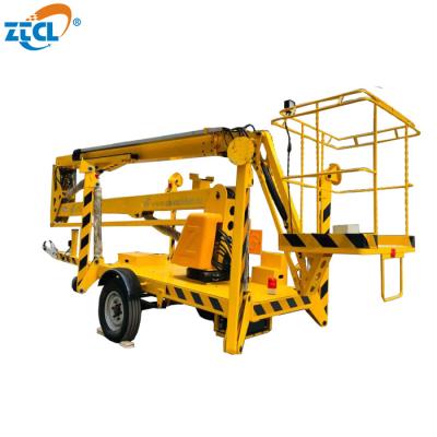 China Safety Easy Convenience Hydraulic Operation Trailer Mounted Articulated Arm Lift 8m 10m 12m 14m 16m for sale