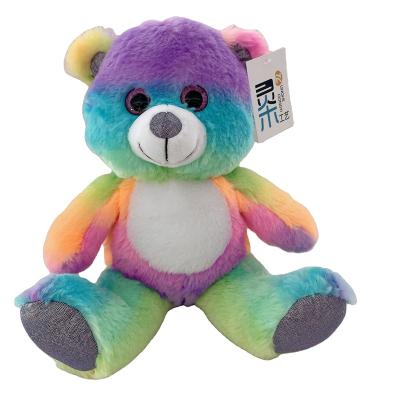 China Custom Plush Toy Rainbow Blue Teddy Bear Soft Toys for sale