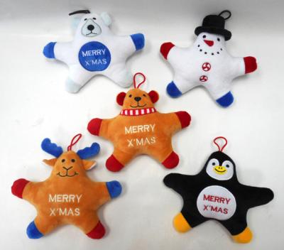 China Stuffed Animal Star Shape Plush Christmas Decoration Toy Doll for sale