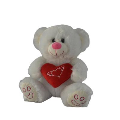 China Sale Personalized White Valentine's Plush Toys Plush Teddy Bear for sale