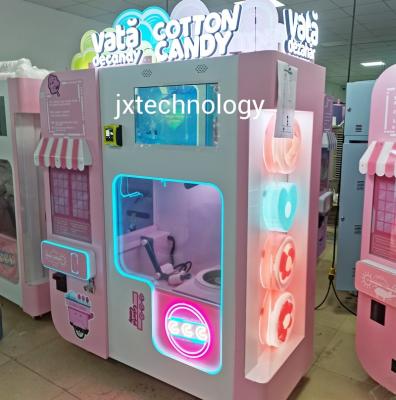 China High Quality Commercial SDK Latest Colorful Clouds Roll Silk Rose Flower Automatic Cotton Candy Making Vending Machine for sale