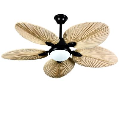 China Zhongshan 52 Inch Low Noise Modern Decorative LED Lighting Fan Retro Style Ceiling Fan for sale